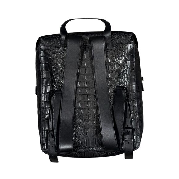 URI MINKOFF ALLIGATOR PATTERN LEATHER BACKPACK - Picture 8 of 11